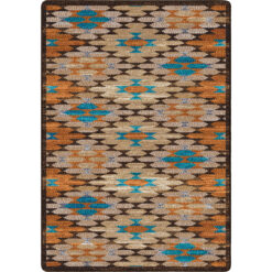 Diamond path - rust rustic rug by american dakota