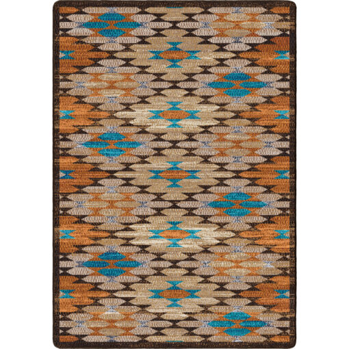 Diamond path - rust rustic rug by american dakota