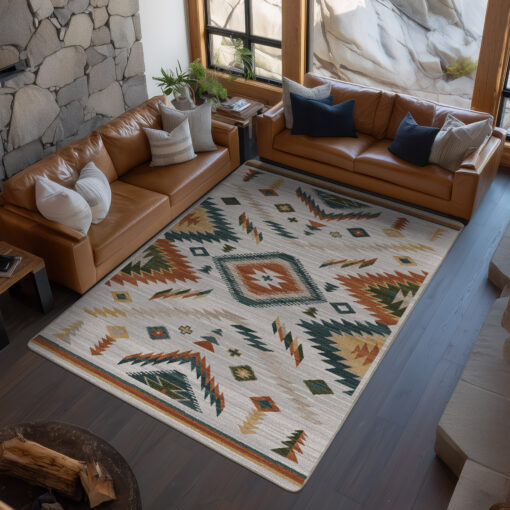 Interlaced horizon - linen rustic rug by american dakota - image 2