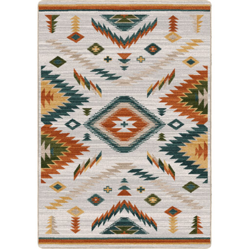 Interlaced horizon - linen rustic rug by american dakota