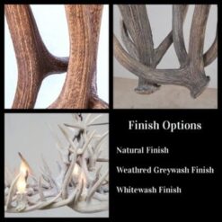 Alternative view of Elk Antler Bar Stool - Leather Seat