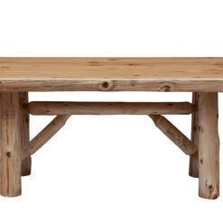 Alternative view of Fireside Lodge Cedar Log Trestle Dining Table