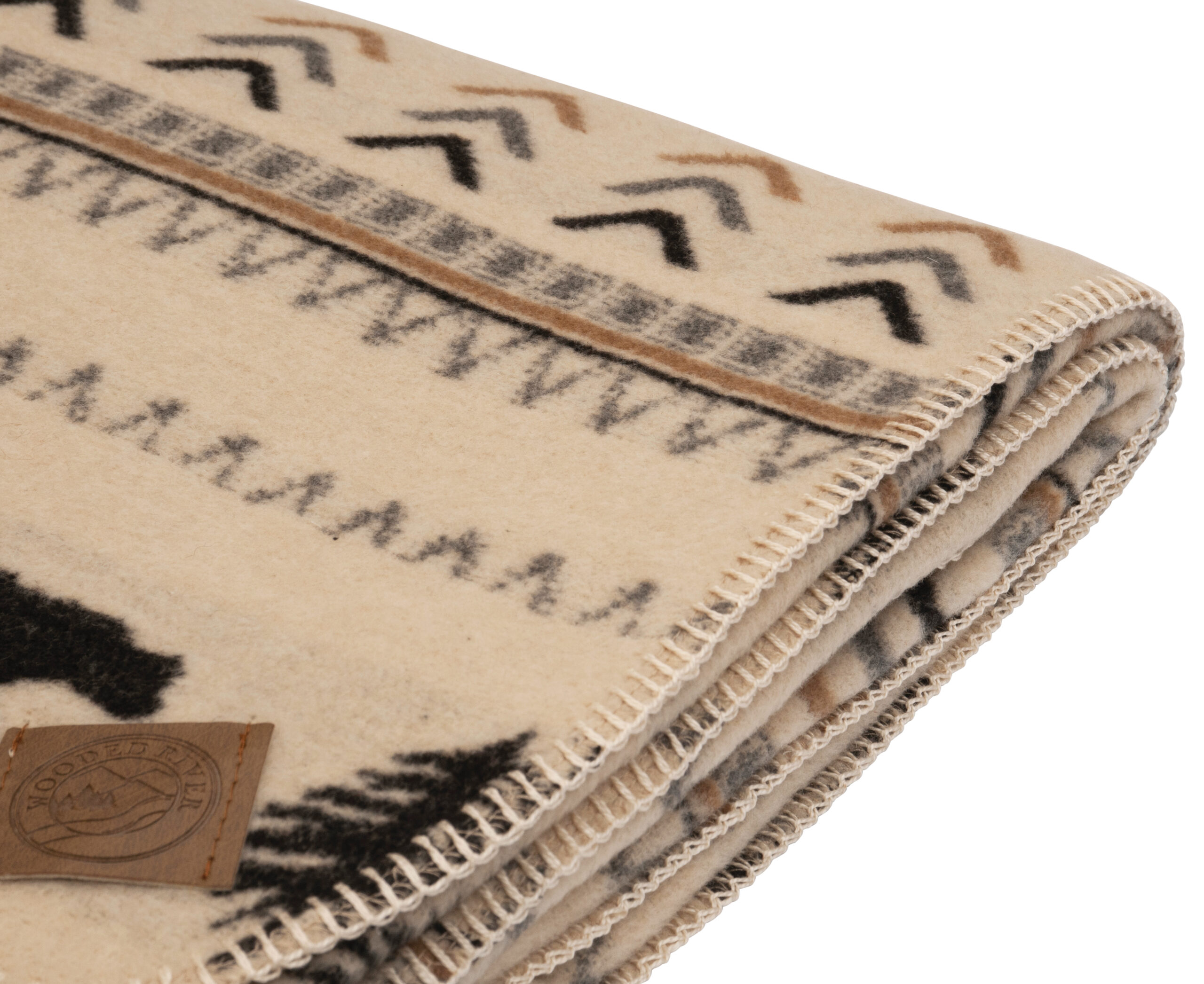 Boulder Rustic Throw By Wooded River 2 Boulder rustic throw by wooded river - image 2