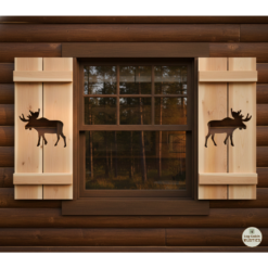 Cedar shutters with cutouts