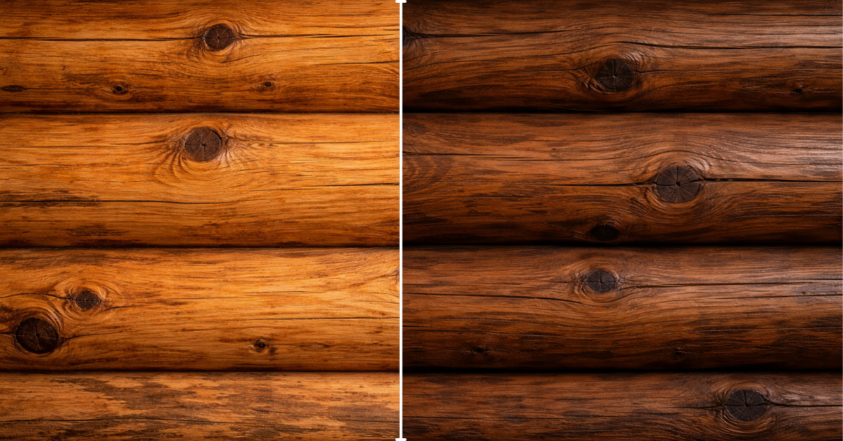 Comparison of different wood tones