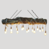 Rustic Log & Whitetail Deer Antler Chandelier