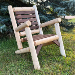 Cedar log lounge chair
