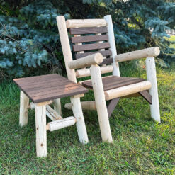 Alternative view of thermafusion cedar log end table