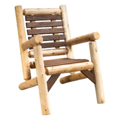 Alternative view of thermafusion cedar log lounge chair