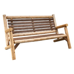 Alternative view of thermafusion cedar log loveseat (4 ft & 5 ft)