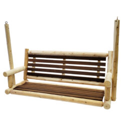 Alternative view of thermafusion cedar porch swing (4 ft / 5 ft)