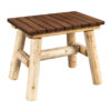 cedar log end table