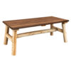 cedar log coffee table
