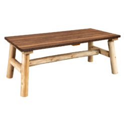 Cedar log coffee table